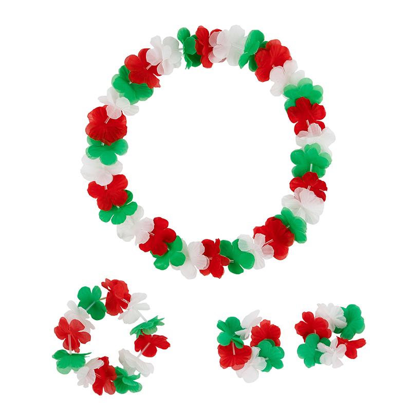 4 шт./набор Гавайские искусственные цветы Леи Ожерелье Гирлянда Повязка на голову Свадьба День рождения Пляж Тропическая вечеринка Украшение