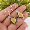 Серьги из стерлингового серебра 925 пробы «Жёлтый кошачий глаз», Великолепные серебряные серьги ручной работы, Красивые украшения с драгоценным камнем «Кошачий глаз» для подарка