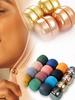 New 54color Matte Silk Scarf Hijab Magnet Brooch Strong Magnetic Buttons Round Shawl Dual-use Collar Clip Cufflinks