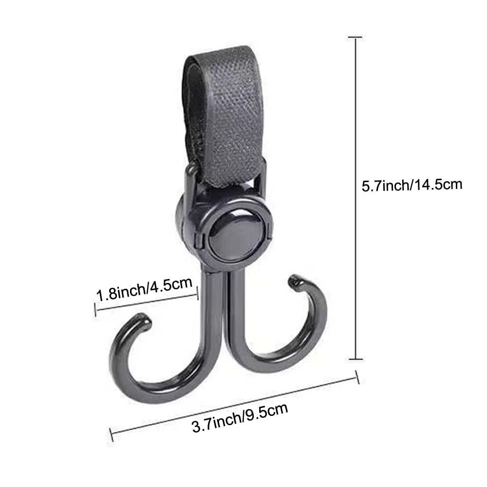 360 Degree Rotating Stroller Hook Double Hook Hanging Hook Electric Bike