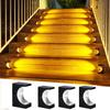 4pcs LED Solar Step Light Outdoor Stair Lights Solar Deck Lamp Waterproof IP65 Super Bright Decoration Lights Yard Patio