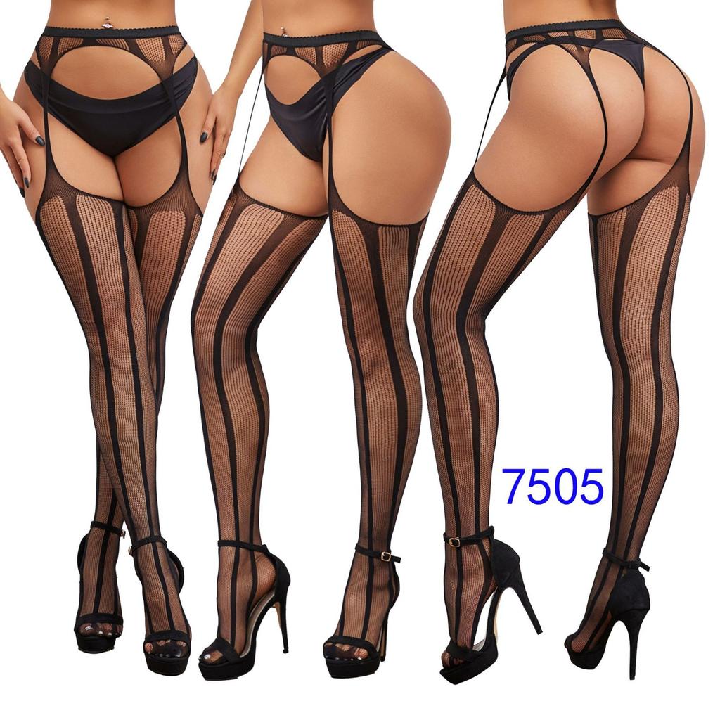 Sexy Lingerie Lace Transparent Sling Net Stockings Black Sexy Free Off Waist Fishnet Stockings Non Slip Garter