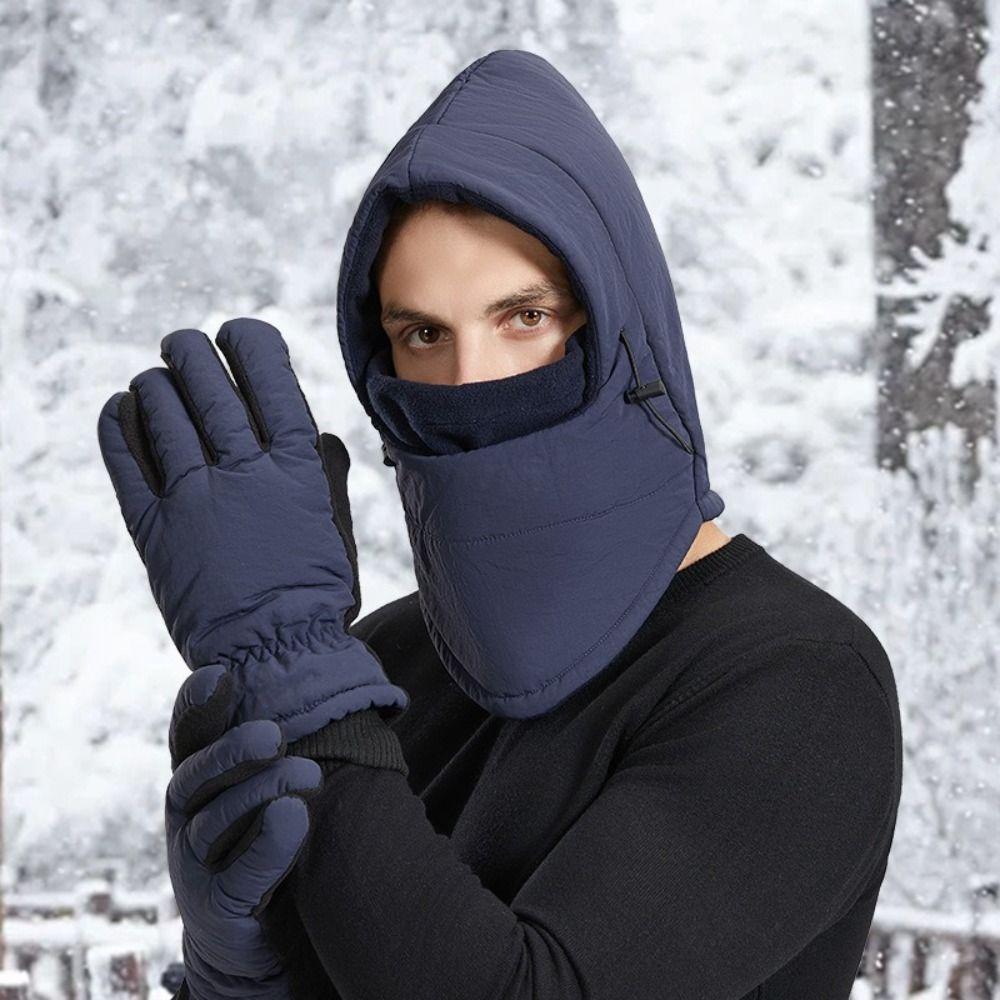 Теплая плюшевая шапка-пуловер, дышащая защита лица, грелка для шеи, новая зимняя теплая шапка, зимняя погода