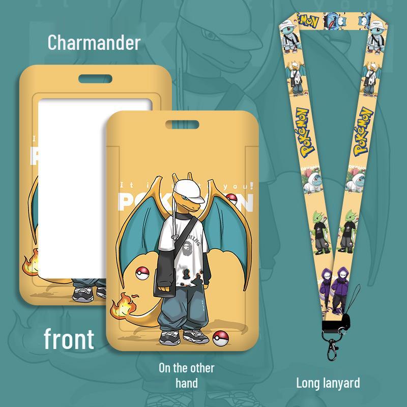 Cartoon Lanyard ID Holder for Students: School, Bus, Meal, or Work Badge