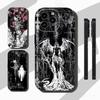 Готический Кибер Сигил Крест Чехол для iPhone 16,15,14,13,12,11 Pro,Max,Plus,X,XS,XR,SE,Mini Защитная Накладка на Заднюю Панель