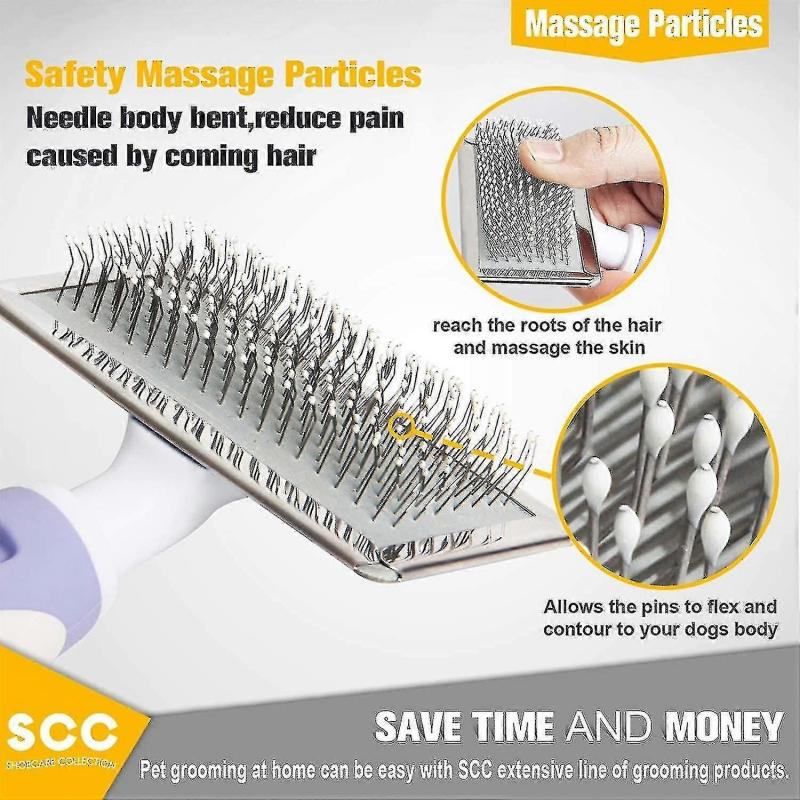 Brush For Dogs And Cats Pet Grooming Dematting Brush Effectively And Effortlessly Remove