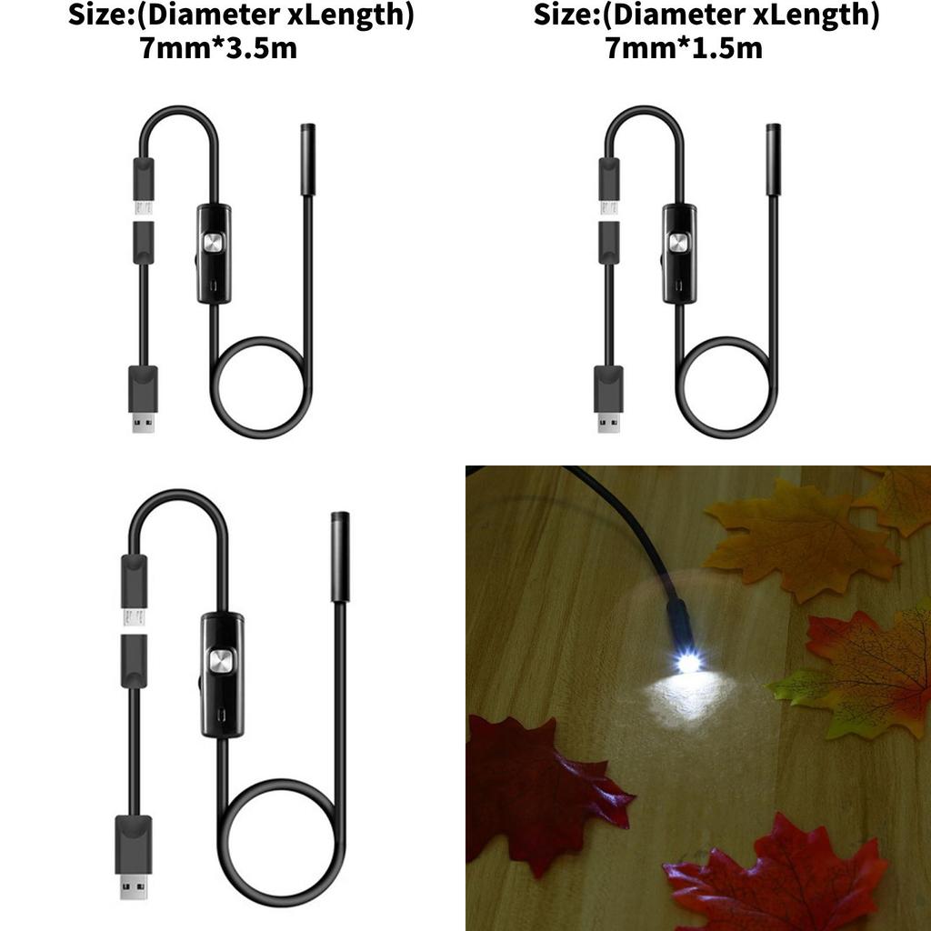 Usb Waterproof Inspection Scope With Camera And Led Illumination For Car Repair And Household Use