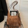 Модный тренд ретро сумка с бахромой женская осенняя новая повседневная на плечо через плечо под мышкой