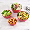 4Pcs Mixing Bowls with Lids BPA-Free Salad Containers Stackable Airtight Food Storage Bowls Meal Prep Bowl Kit for Home Outdoor Dining