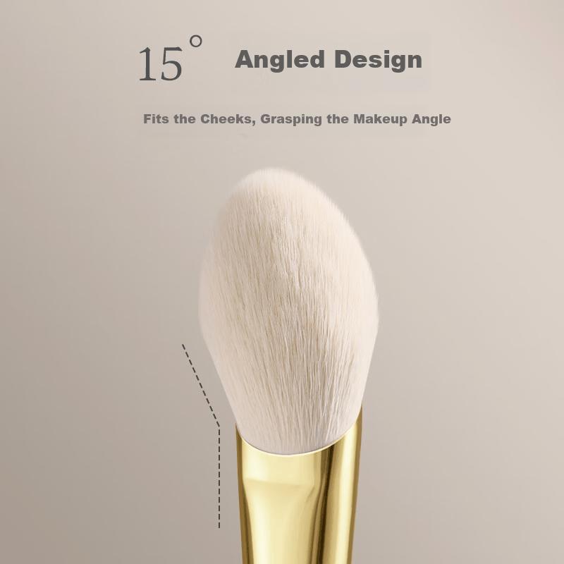 Rownyeon Makeup Brush, CM160 Angled Tongue Shaped Blush Brush, 1 Pack