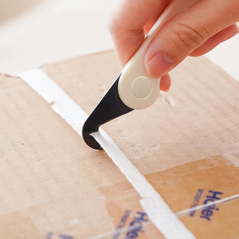 1 шт. Многофункциональный нож для открывания коробок с двумя головками, бытовой универсальный нож, распаковка посылок, защита рук от порезов, портативный нож для распаковки экспресс-посылок