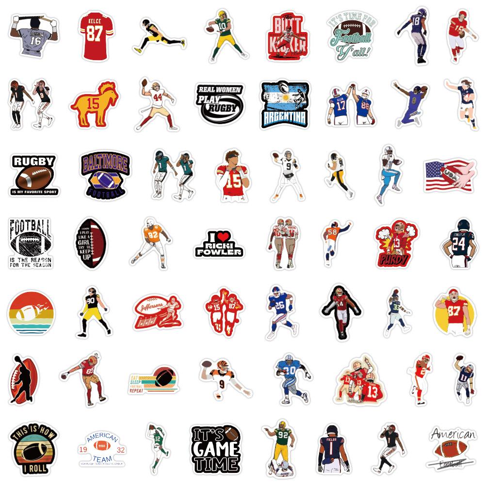 55 Football Football Graffiti Stickers Luggage Laptop Scooter Water Cup Stickers