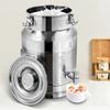 Современный круглый диспенсер для напитков из нержавеющей стали 304, емкость 15 л/3,96 галлона, транспортная бочка для хранения жидкостей и сухих продуктов