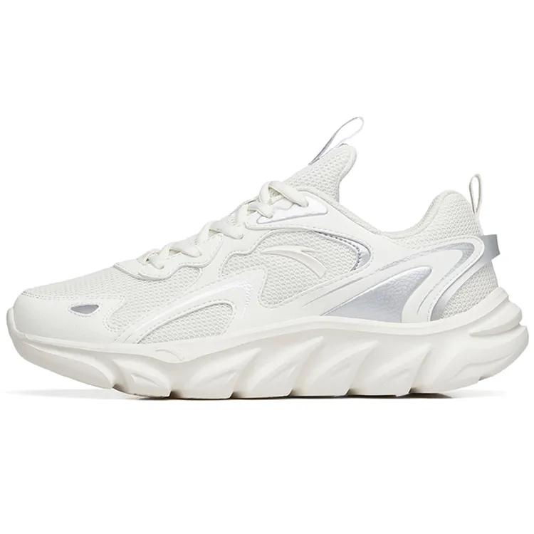 Anta Running Collection Comfortable Abrasion Resistant Low top Running Shoes Women's White Silver (Unisex) Running Shoes 922245522 1