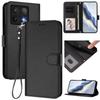 For Xiaomi 14T Leather Case Wallet Stand Phone Cover with Wrist Strap