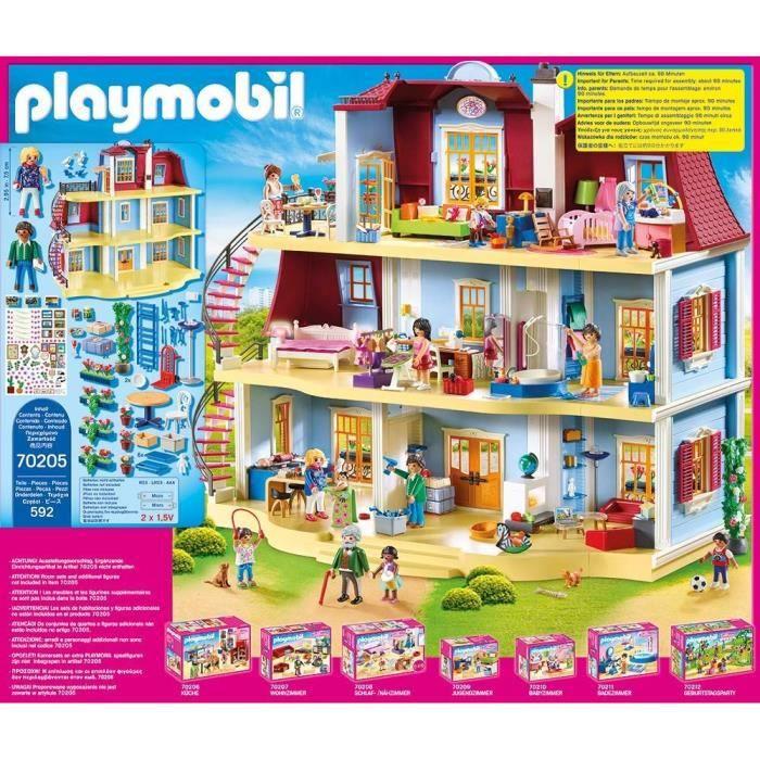 Playmobil 70205 Large Traditional House, Dollhouse The Traditional House, 592 Pieces, Ages 4 and Up