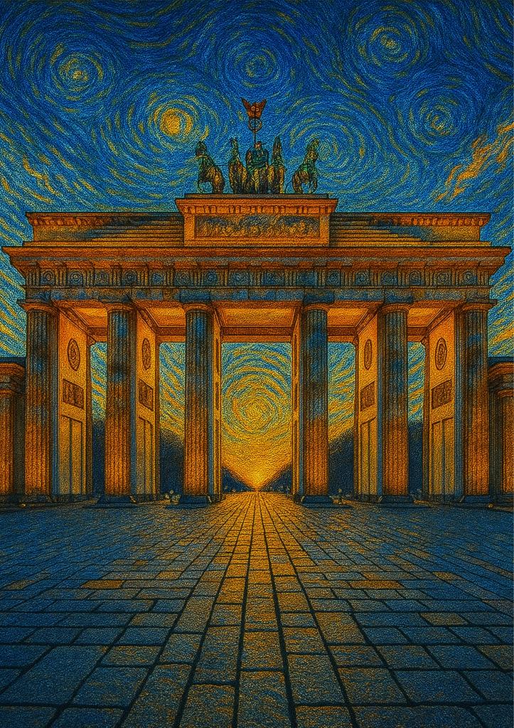 Berlin Poster In Van Gogh Style
