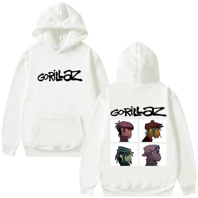 Худи с графикой альбома Demon Days группы Gorillaz в стиле рок, для мужчин и женщин, хип-хоп, альтернативный, винтажный, оверсайз, пуловер