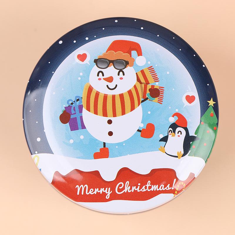 1Pcs Christmas Gift Box Metal Tin Candy Cookie Packaging Box Containers Kids New Year Gift Decor Xmas Party Supplies Navidad