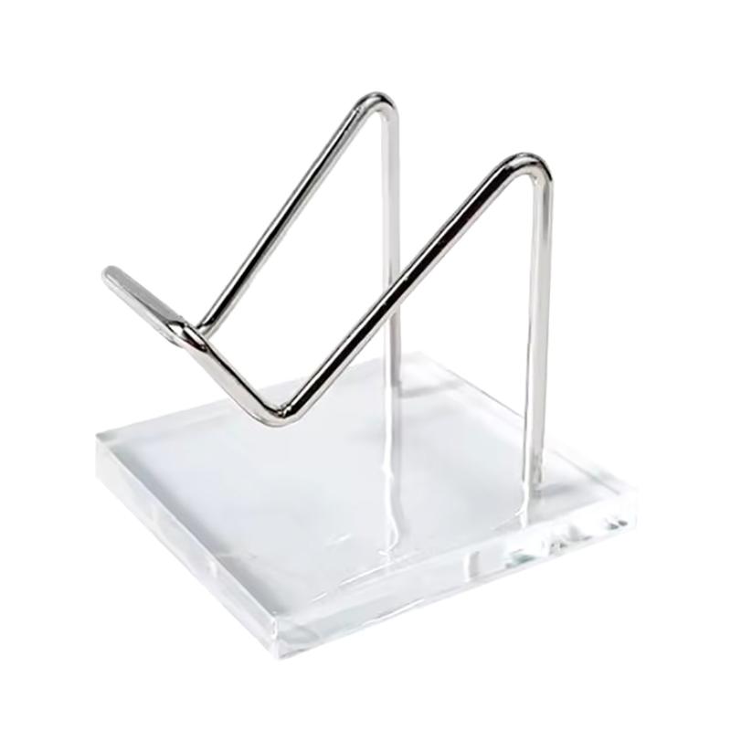 Металлическая минеральная подставка с акриловым основанием для ювелирной подставки, каменной полки