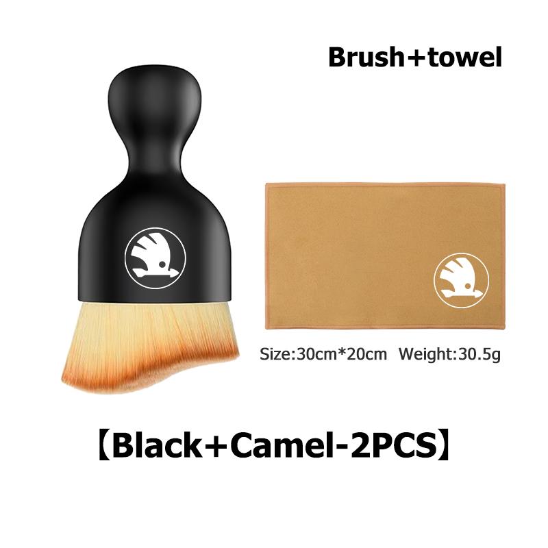 KEOW9 For Skoda Soft Car Interior Detailing Brush Air Vent Dust Cleaner Tool Accessories Octavia A5 A7 RS Fabia Superb Rapid Karoq