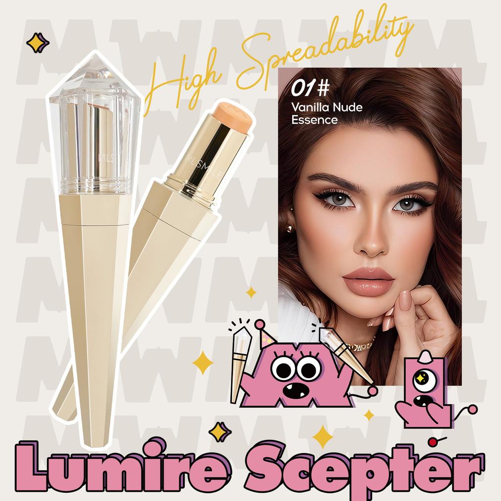 Crown Foundation Concealer Stick Set, Naturally Conceals, Erasable Foundation, Portable Makeup Brush