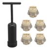 5Pcs G9 Ceramic Lamp Holder Temperature Resistance Zinc Alloy Ring Light Bulb Base Socket with Socket Ring Removal Tool