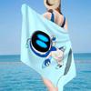 Space Adventure Astro Bot Microfiber Beach Towel, Lightweight And Quick-Dry, for Summer Travel, Beach Essential, Swimming Pool