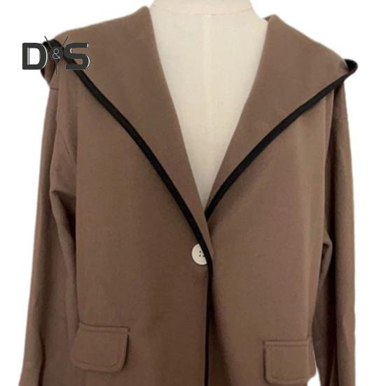 Женское пальто одного цвета, свободное, на одной пуговице, толстое, теплое, с длинными рукавами, свободное шерстяное пальто с капюшоном, женская зимняя верхняя одежда