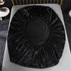 (No Pillowcases )Luxury Emulation Silk Fitted Sheet Bed Mattress Protector Cover Elastic Sheets Bed  Mattress Cover Linen