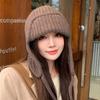 Ухо Защитная вязаная шапка утолщенные женские шапочки зимняя теплая вязаная шапочка для женщин и девочек