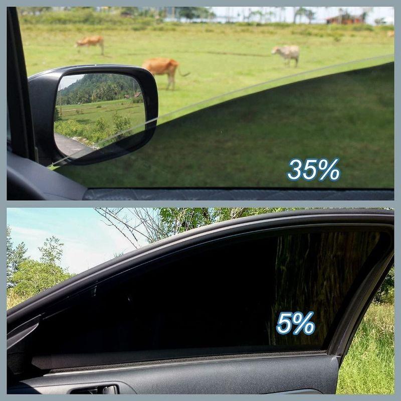 VLT 1%-50% Black Car Window Tint Film Glass Sticker Windshield Sun Shade Window Tinting Solar UV Protection Foils Sticker Films