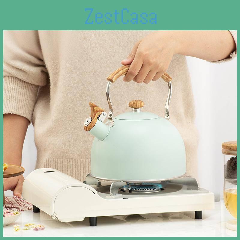 Современный чайник со свистком из нержавеющей стали со складной ручкой для дома, кухни и для подарка