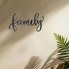 1pc Black Family Sign Heavy Iron Happy Family Wall Art Family Wall Sticker for Home Living Room/Home Decoration Hanging Wall Art