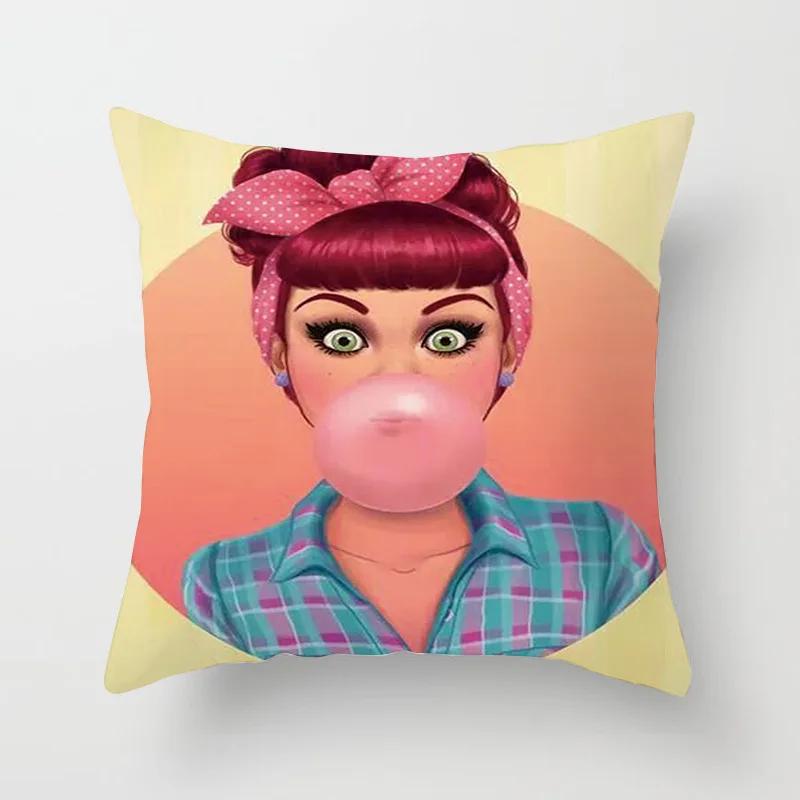 Мэрилин Монро Наволочка Декоративная Полиэстер Наволочка для диванной подушки Ретро Женщины Суперзвезды Наволочка Домашний декор 45X45СМ