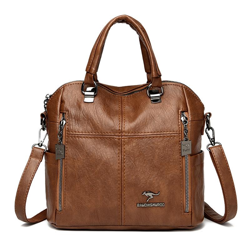 Рюкзак из овчины с крестообразным шитьем, многофункциональная сумка-ведро, модный женский дорожный рюкзак