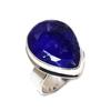 Natural Sapphire Natural 925 Sterling Silver Jewelry Ring Size 8 H5t87