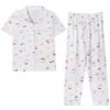 Pajamas Female Cute Sweet Hello Kitty Short-Sleeved Trousers Lazy Home Summer Cotton Loungewear Two-Piece Set