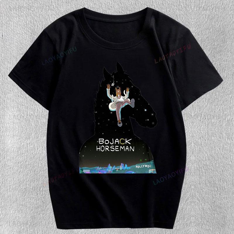Bojack Horseunisex Graphic T Shirts Student Kids Oversided Cheap Polyester Streetwear Harajuku Shoujo Girl Style Unisex Clothing