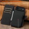 SUTENI Q-05 For iPhone 17 Air Case Detachable Wallet Stand Litchi Texture Leather Flip Phone Cover