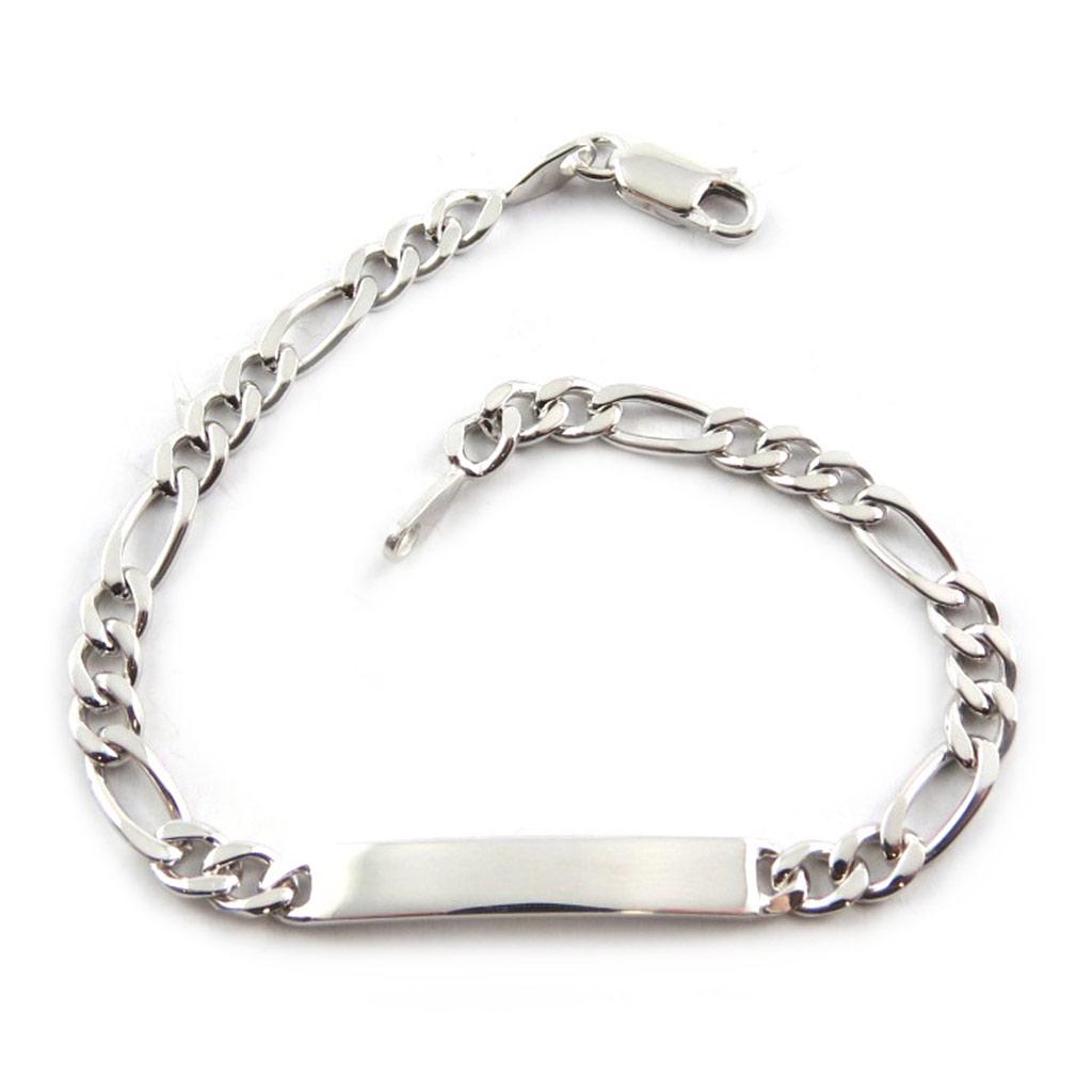 Les Trésors De Lily [L3823] - Серебряная цепочка Identity с родиевым покрытием - 18 см 4 мм