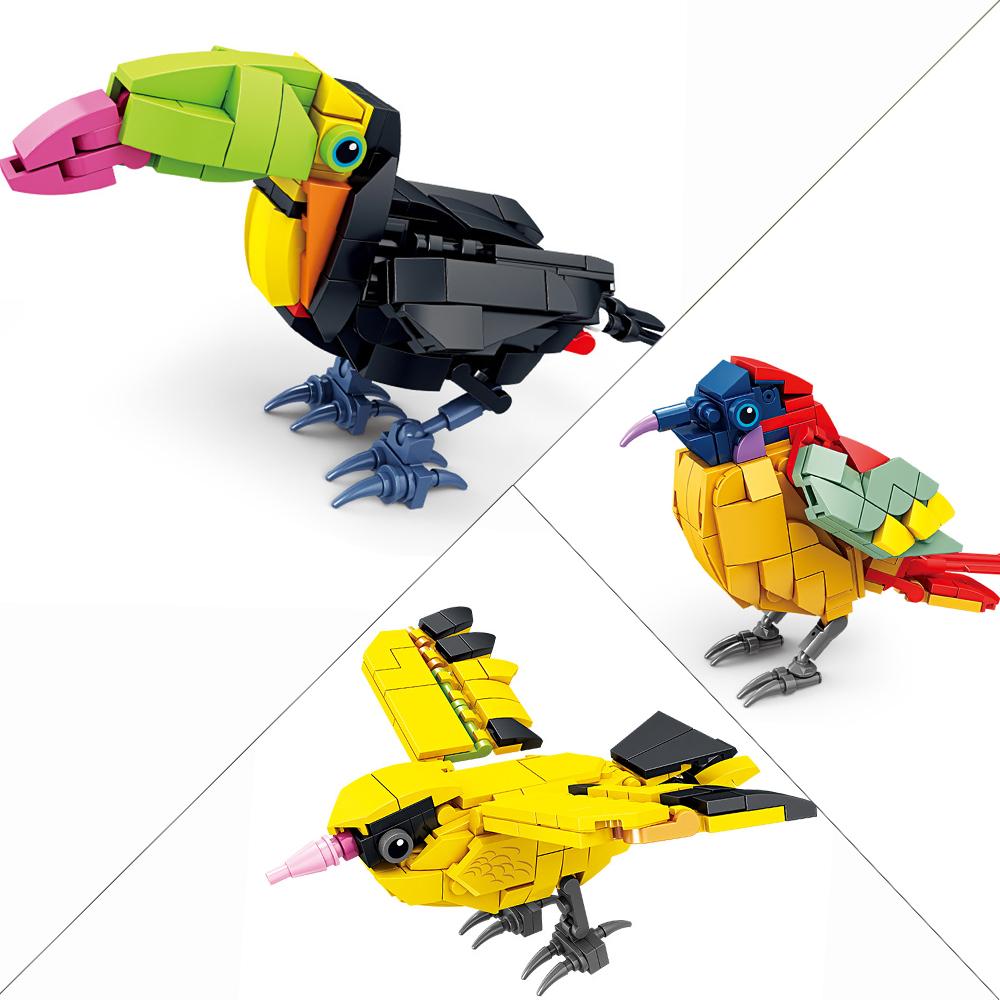 3D Мультяшные Животные Строительные Блоки Образовательная Игрушка для Детей Реалистичное Украшение Стола Креативный Подарок для Мужчин и Женщин Идеальный Подарок