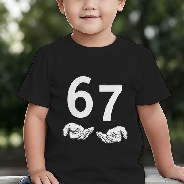 Kids Clothes Cool 6 7 Meme Graphic Soft Cotton Tee Birthday Gift Kids Number 67 Tshirt Girls Boys 7th Birthday Shirt