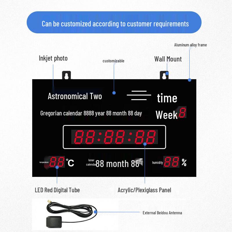 LAICAI Astronomical Beidou Large Digital Clock