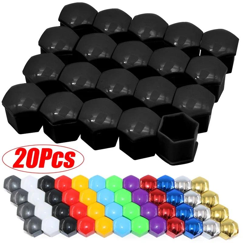 20Pcs Car Wheel Nut Caps Protection Anti-Rust Auto Hub Car Tire Screw Caps Nut Bolt Covers Caps Exterior Decoration 17/19/21mm