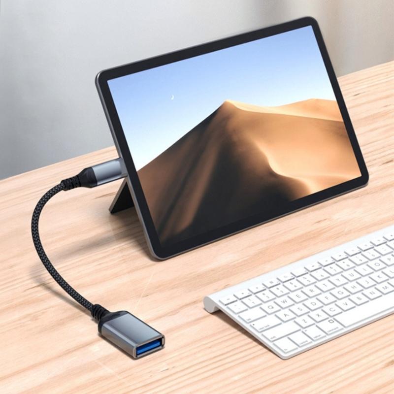 Адаптер USB Type C (папа) на USB 3.0 (мама) 5 Гбит/с Передача данных OTG Кабель-конвертер для смартфонов Компьютеров U-диска