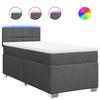 Maison Exclusive - Sommier à lattes de lit avec matelas Gris foncé 100x200cm Tissu