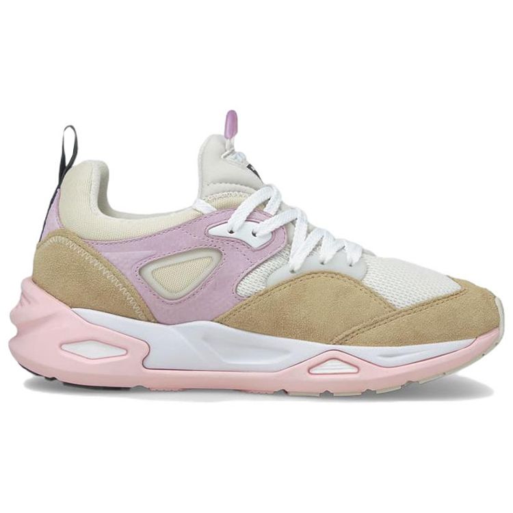 Puma Trc Blaze Fabric Leather Sports Casual Low-Top Lifestyle Shoes Unisex Sneaker Brown White Pink 383104-03