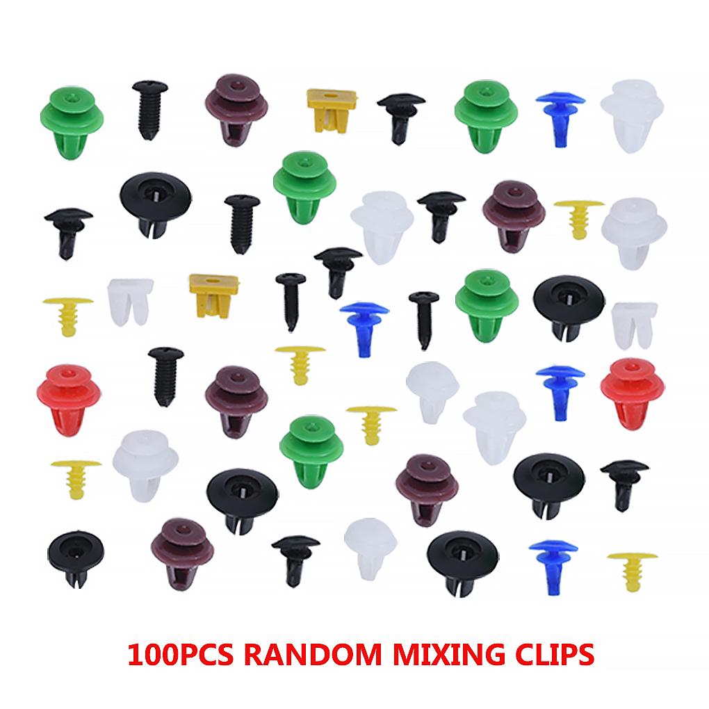 1000/500/200/100 шт. Набор автомобильных зажимов с коробкой, смешанный, для кузова автомобиля, нажимной фиксатор, заклепка, бампер, дверная обшивка, панель, зажим для крепления