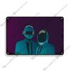 Винтажный постер Daft Punk Рок-музыка Металлическая табличка Ретро постер Металлическая пластина Паб Бар Клуб Спальня Декоративная тарелка Музыкальный настенный декор